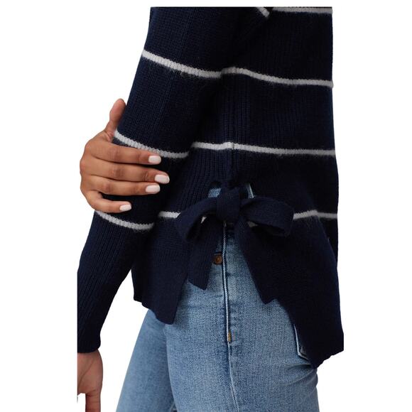 Rebecca Taylor Blue Striped Turtleneck Sweater S - Picture 3 of 14